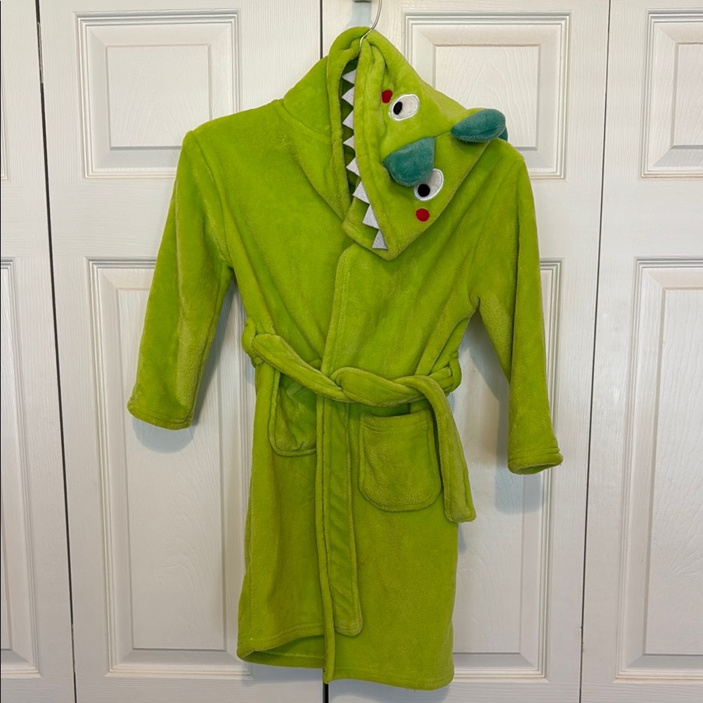 Green Dinosaur Kids Robe